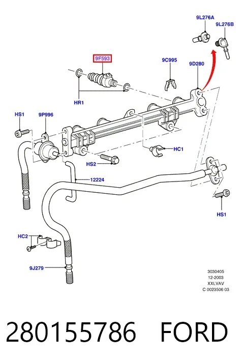 Inyector 280155786 Ford