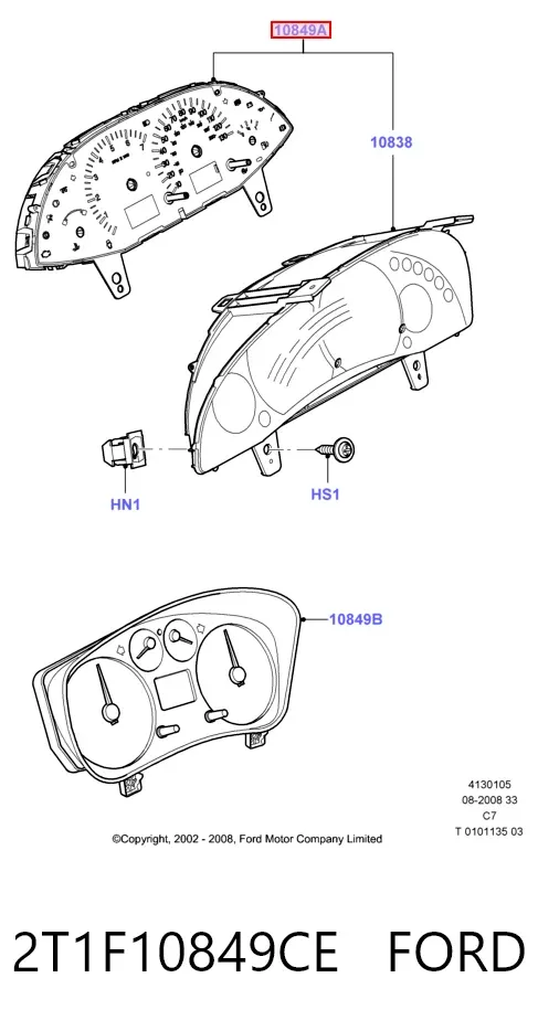 Cuadro instrumentos 2T1F10849CE Ford