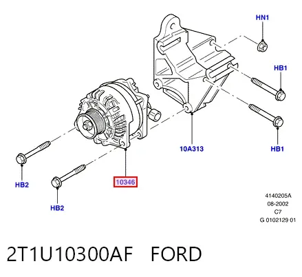 Alternador 2T1U10300AF Ford