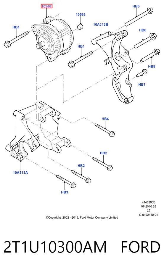Alternador 2T1U10300AM Ford