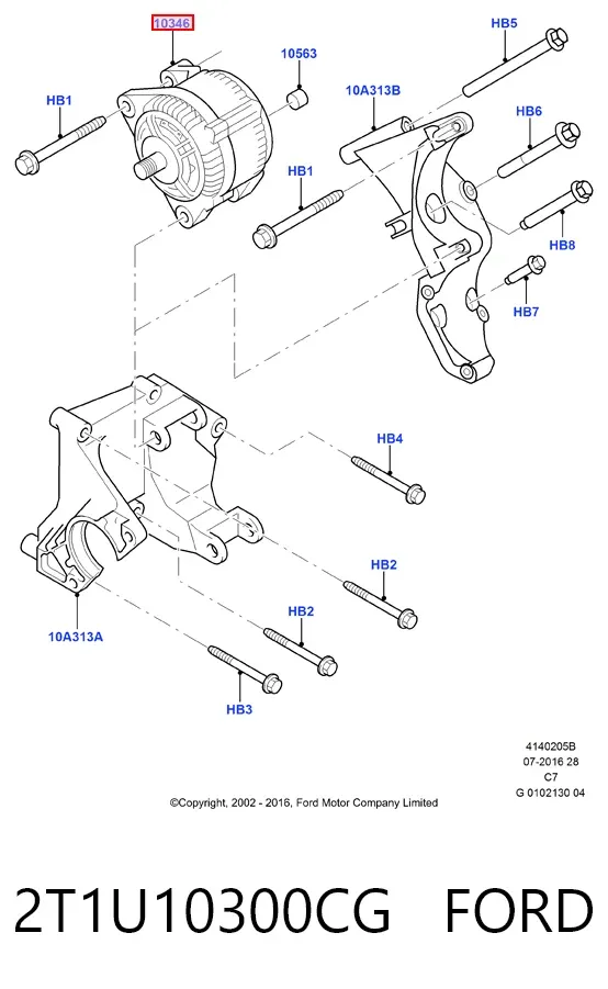 Alternador 2T1U10300CG Ford