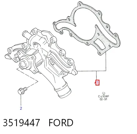 Bomba de agua 3519447 Ford
