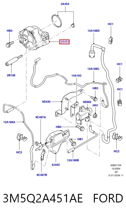 Bomba de vacío 3M5Q2A451AE Ford