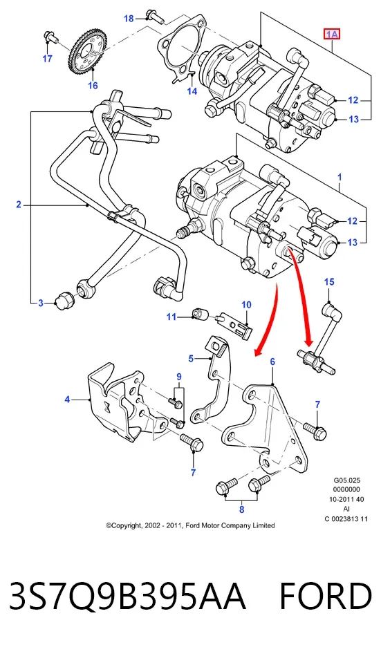 Bomba inyectora 3S7Q9B395AA Ford