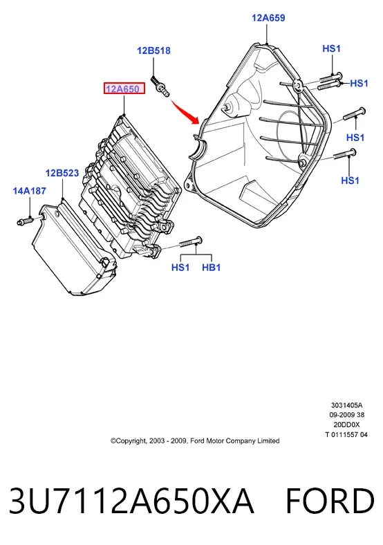 ECU 3U7112A650XA Ford