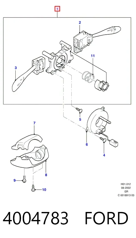 Conmutador columna dirección 4004783 Ford