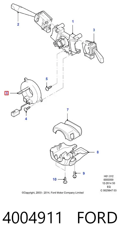 Anillo AIRBAG 4004911 Ford