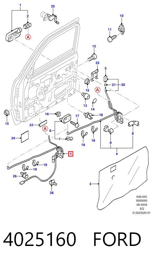 Cerradura Ford Ranger EQ