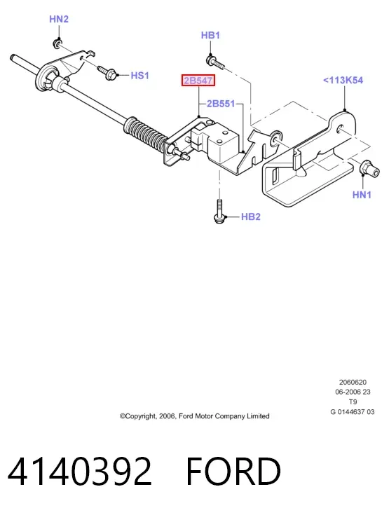 Regulador de la fuerza de frenado 4140392 Ford