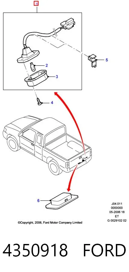 Luz matricula 4350918 Ford