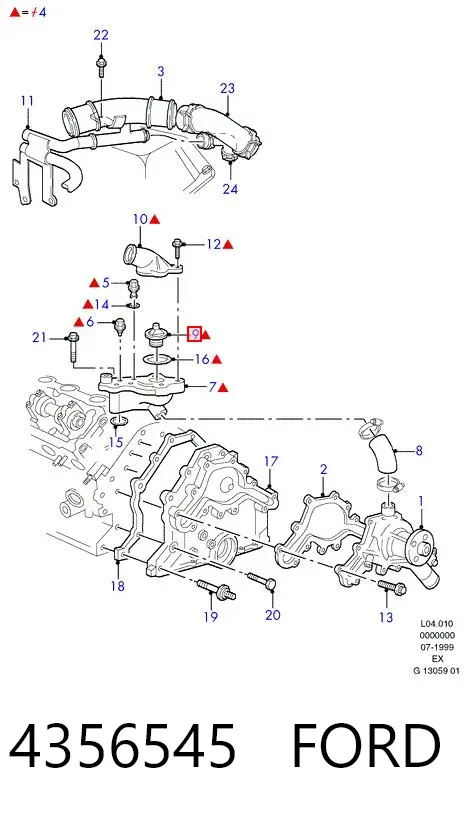 Termostato 4356545 Ford