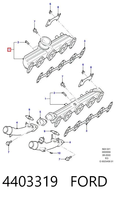 Colector de admisión Ford Ranger EQ