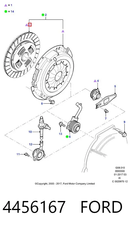 Embrague 4456167 Ford