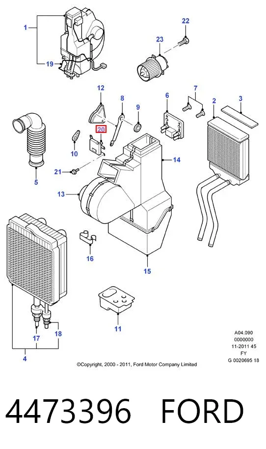 Actuador de compuerta de la calefacción 4473396 Ford