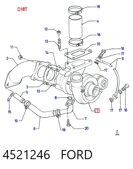 Turbocompresor 4521246 Ford