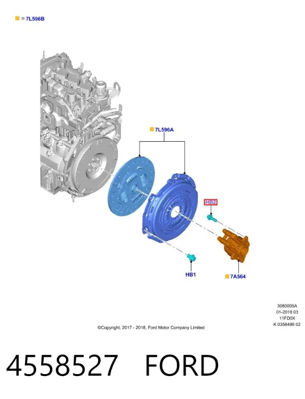 Condensador aire acondicionado 4558527 Ford