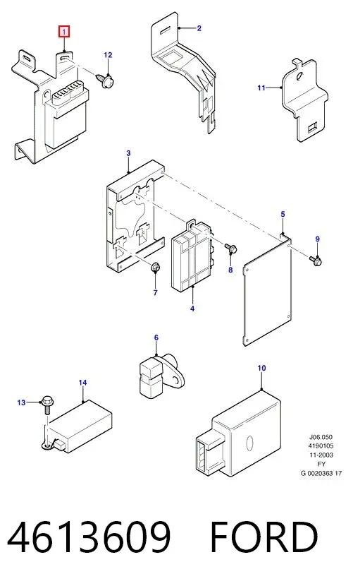 Módulo de control de airbag 4613609 Ford