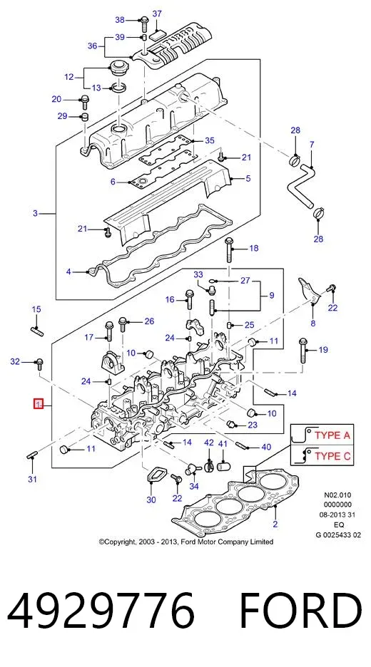 Culata 4929776 Ford