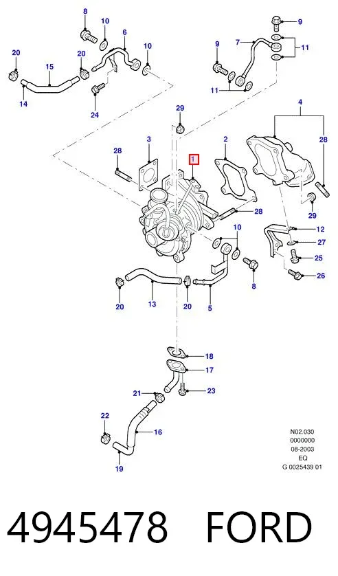 Turbocompresor 4945478 Ford