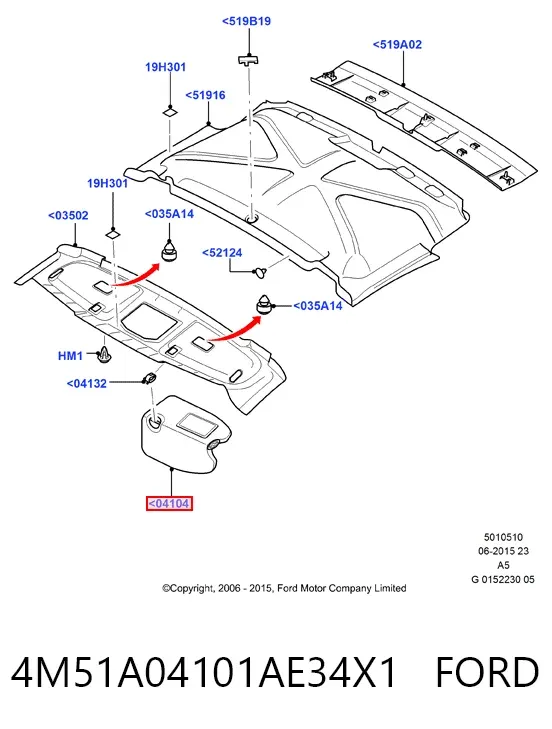 Parasol 4M51A04101AE34X1 Ford