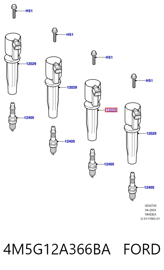 Bobina 4M5G12A366BA Ford