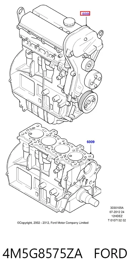 Termostato 4M5G8575ZA Ford