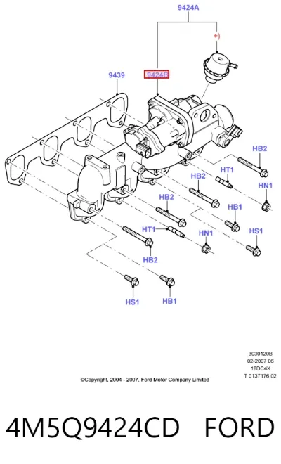 Colector de admisión FORD 4M5Q9424CD