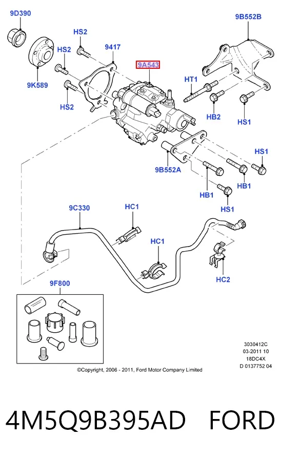 Bomba inyectora 4M5Q9B395AD Ford