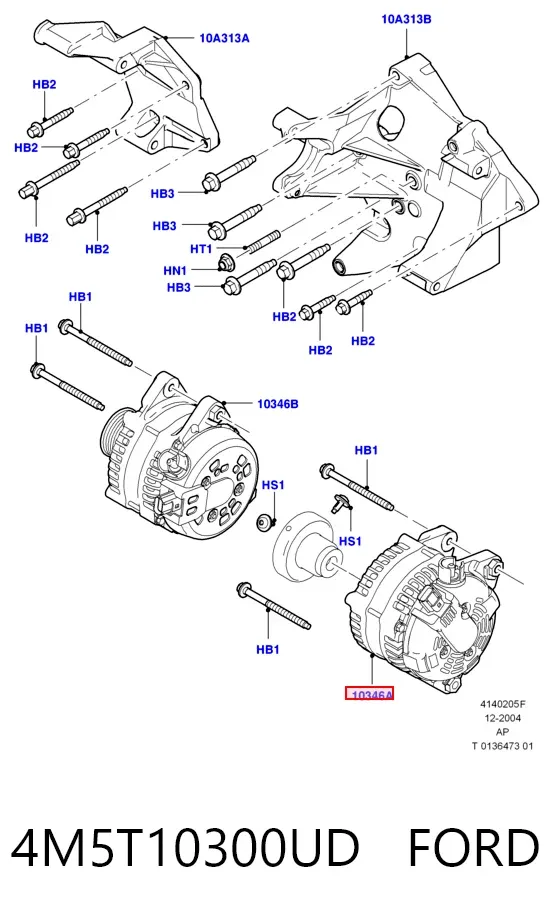 Alternador 4M5T10300UD Ford