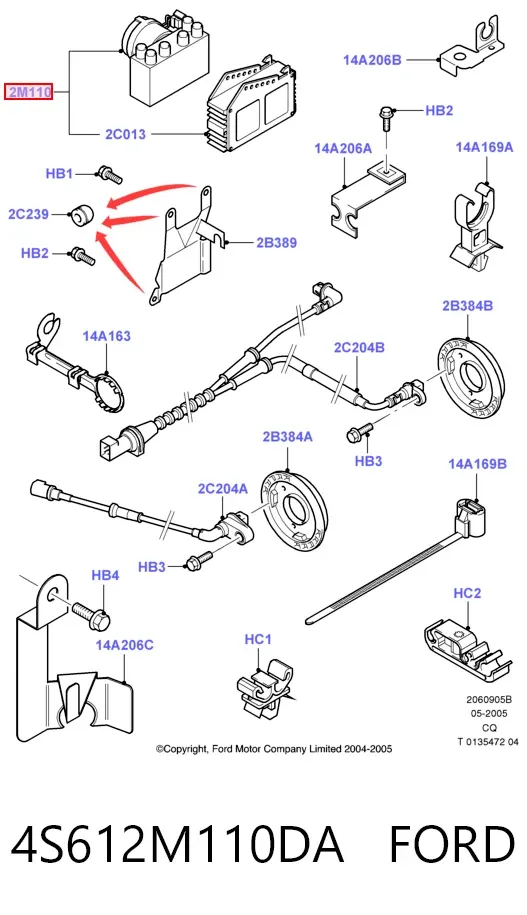 Módulo ABS 4S612M110DA Ford