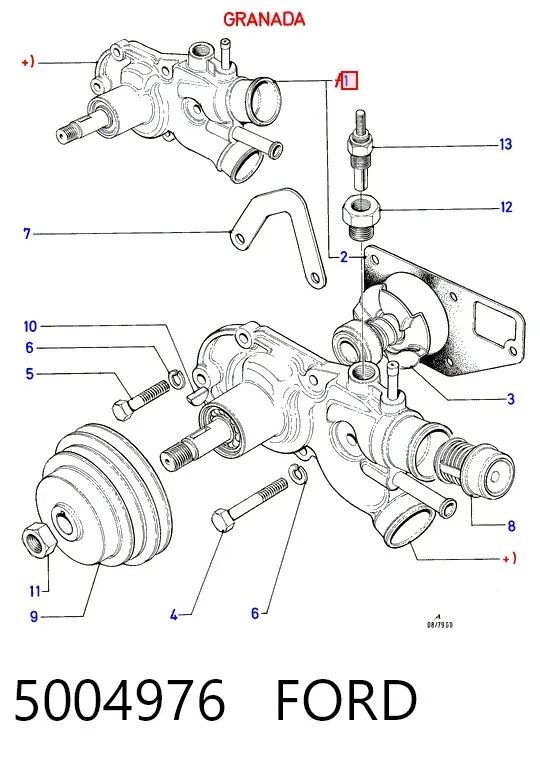 Bomba de agua 5004976 Ford