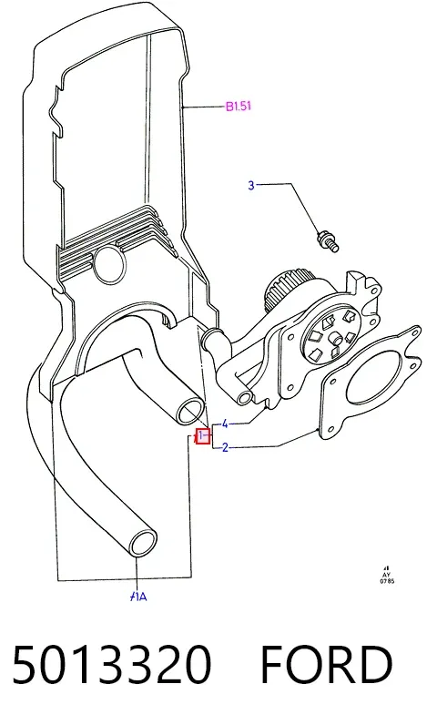 Bomba de agua 5013320 Ford