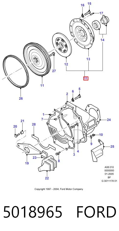 Embrague 5018965 Ford