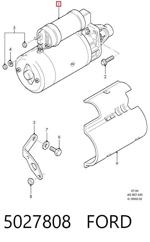 Motor de arranque 5027808 Ford