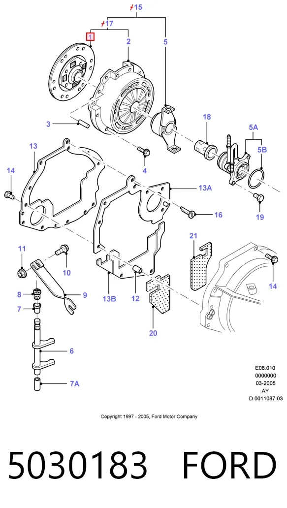 Embrague 5030183 Ford