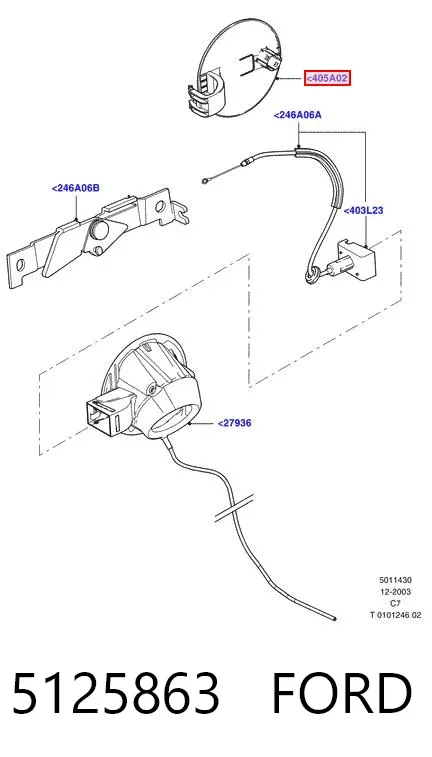 Tapa de la gasolina Ford Connect TC7