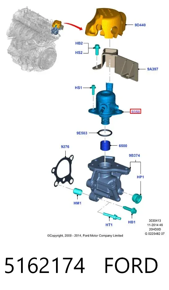 Bomba inyectora 5162174 Ford