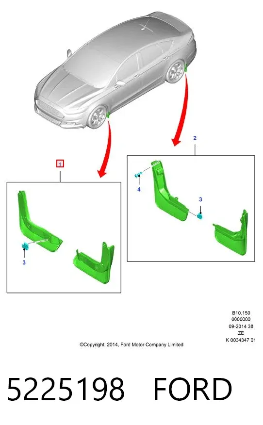 Guardabarros delanteros 5225198 Ford