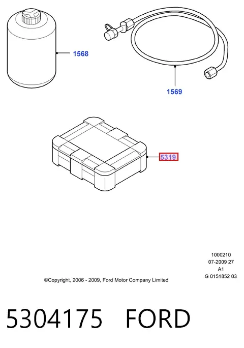Compresor de inflado de neumáticos 5304175 Ford