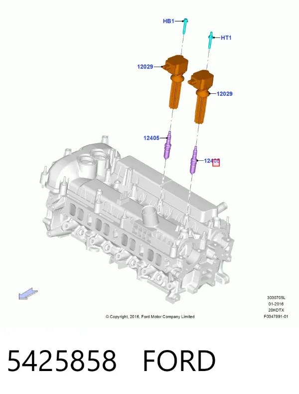 Bujía 5425858 Ford