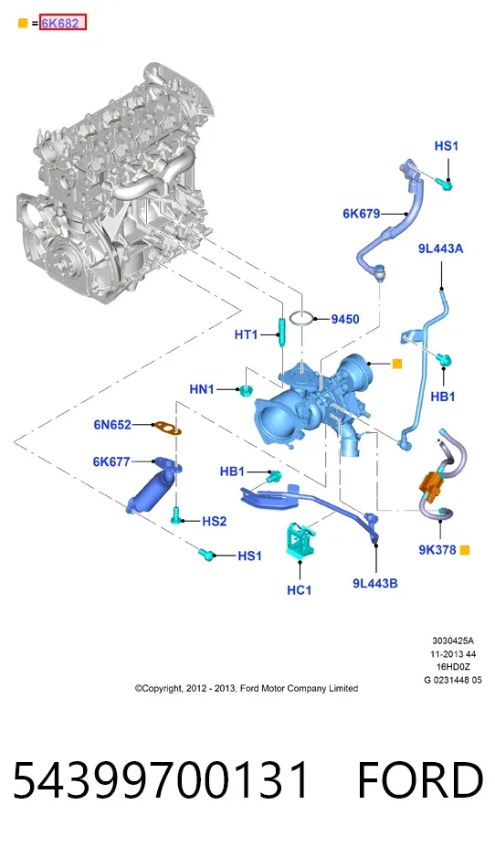 Turbocompresor 54399700131 Ford