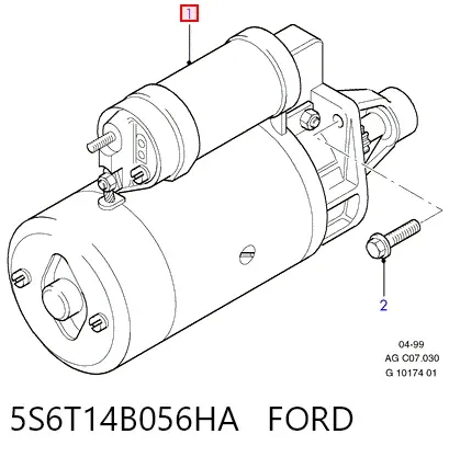 Motor de arranque 5S6T14B056HA Ford