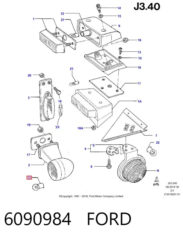 Bombilla 6090984 Ford