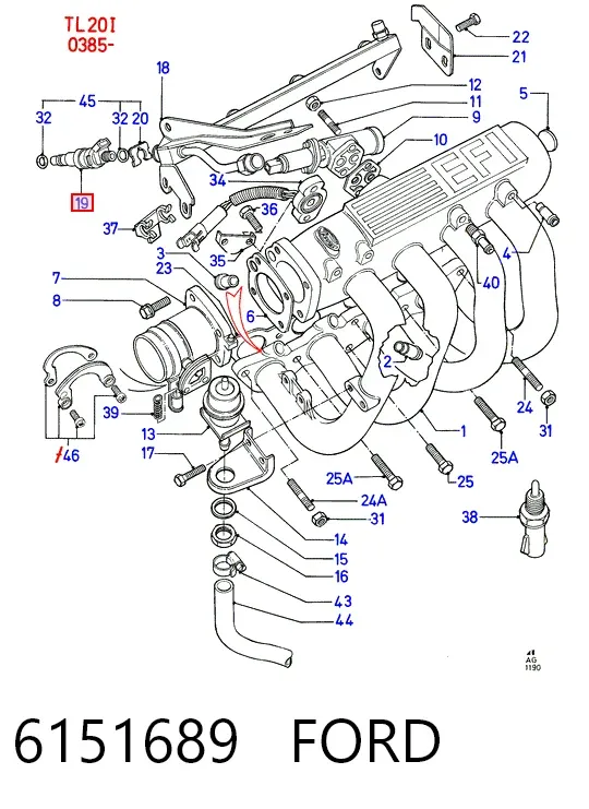 Inyector 6151689 Ford
