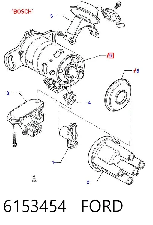 Sensor Hall 6153454 Ford