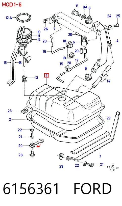 Depósito de gasolina Ford Escort IV
