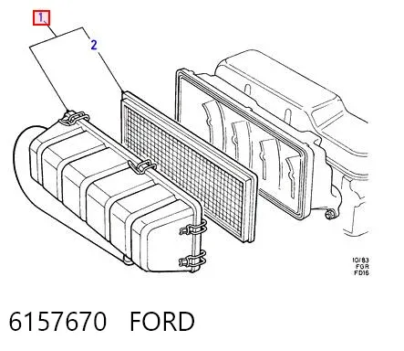 Filtro de aire 6157670 Ford