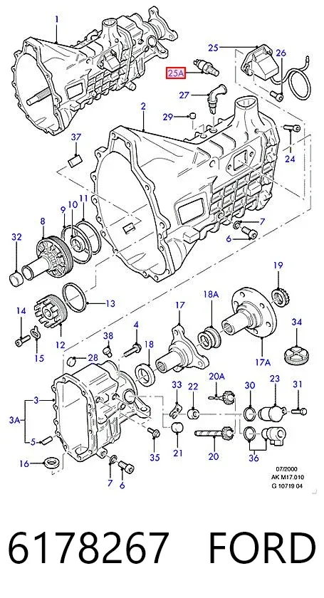 Sensor de marcha atrás 6178267 Ford