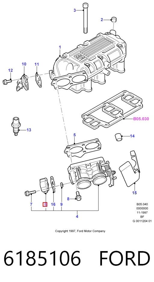 Sensor TPS 6185106 Ford