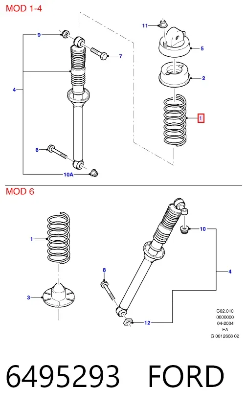 Muelle 6495293 Ford